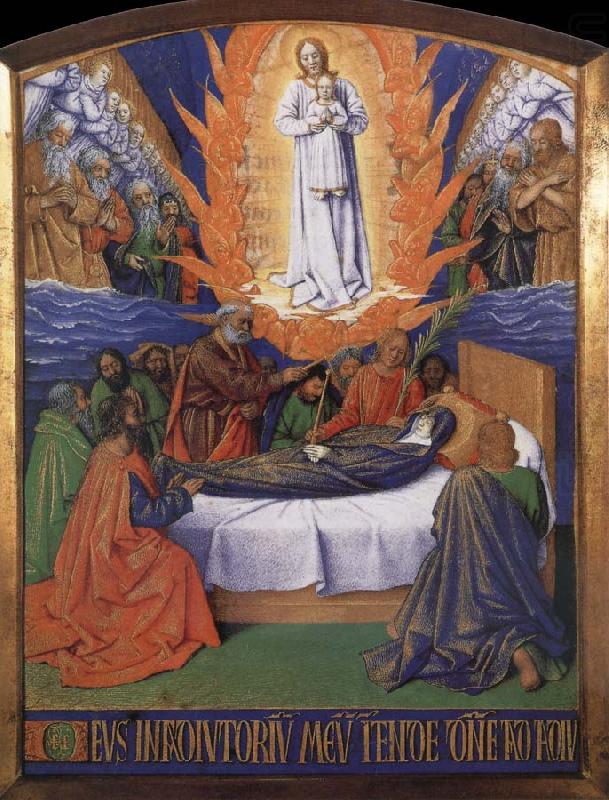The death of the Virgin, of The golden book of the gentleman, Jean Fouquet
